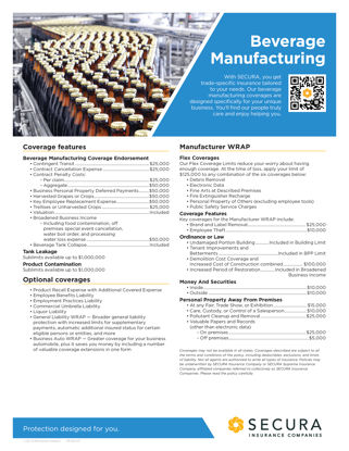Beverage Manufacturing WRAP Sell Sheet